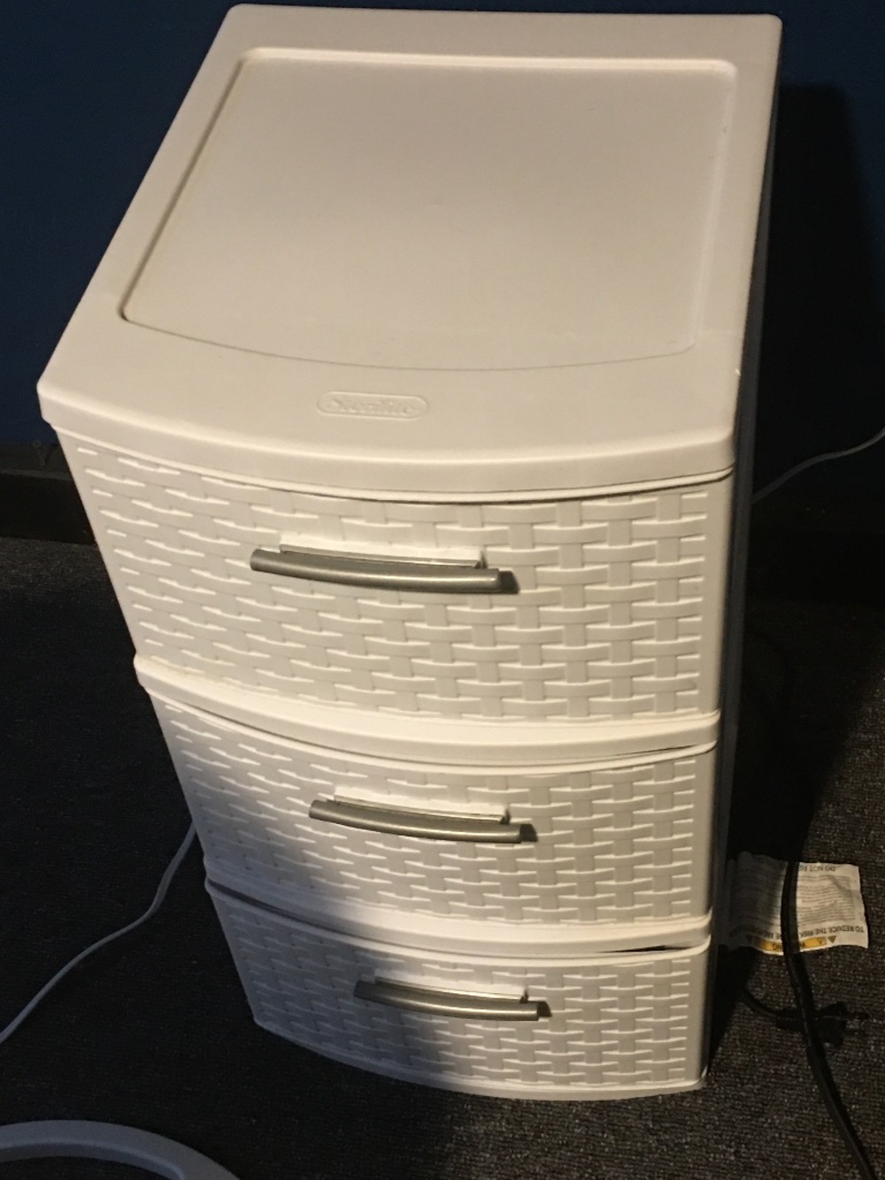 Storage container White 3 Drawers Sterilite